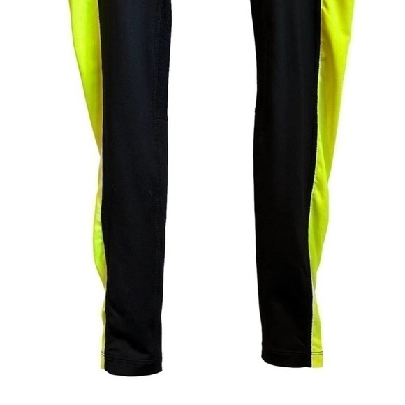 NIKE Dri Fit Black & Volt Ankle Zip Leggings - Picture 8 of 9